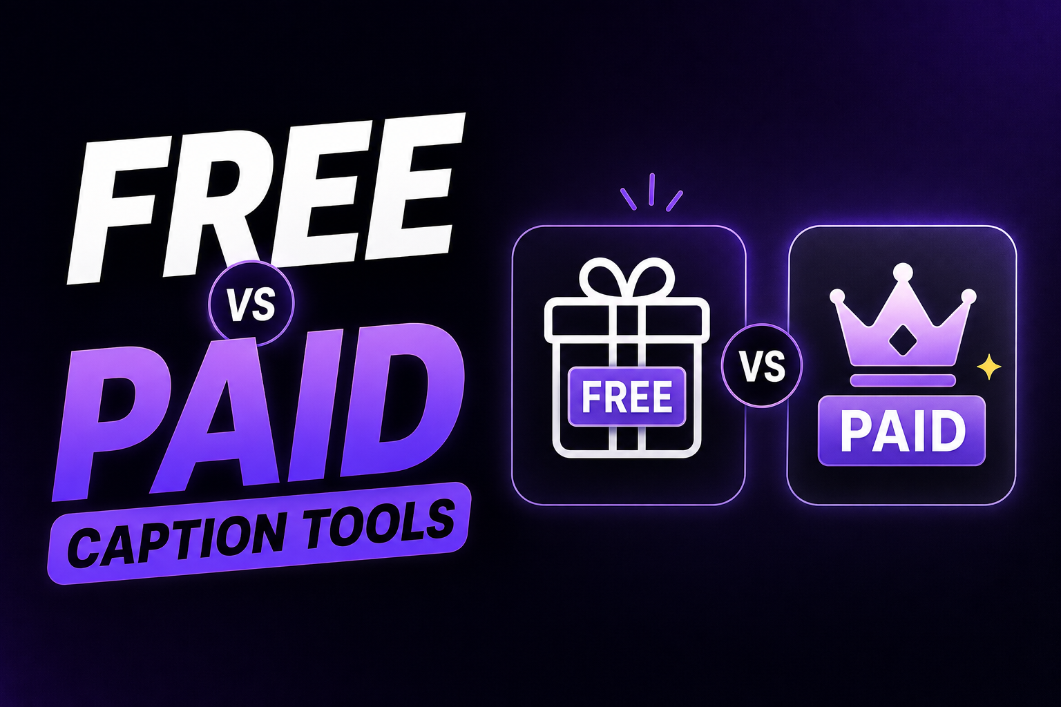 Free vs paid caption tools comparison 2026
