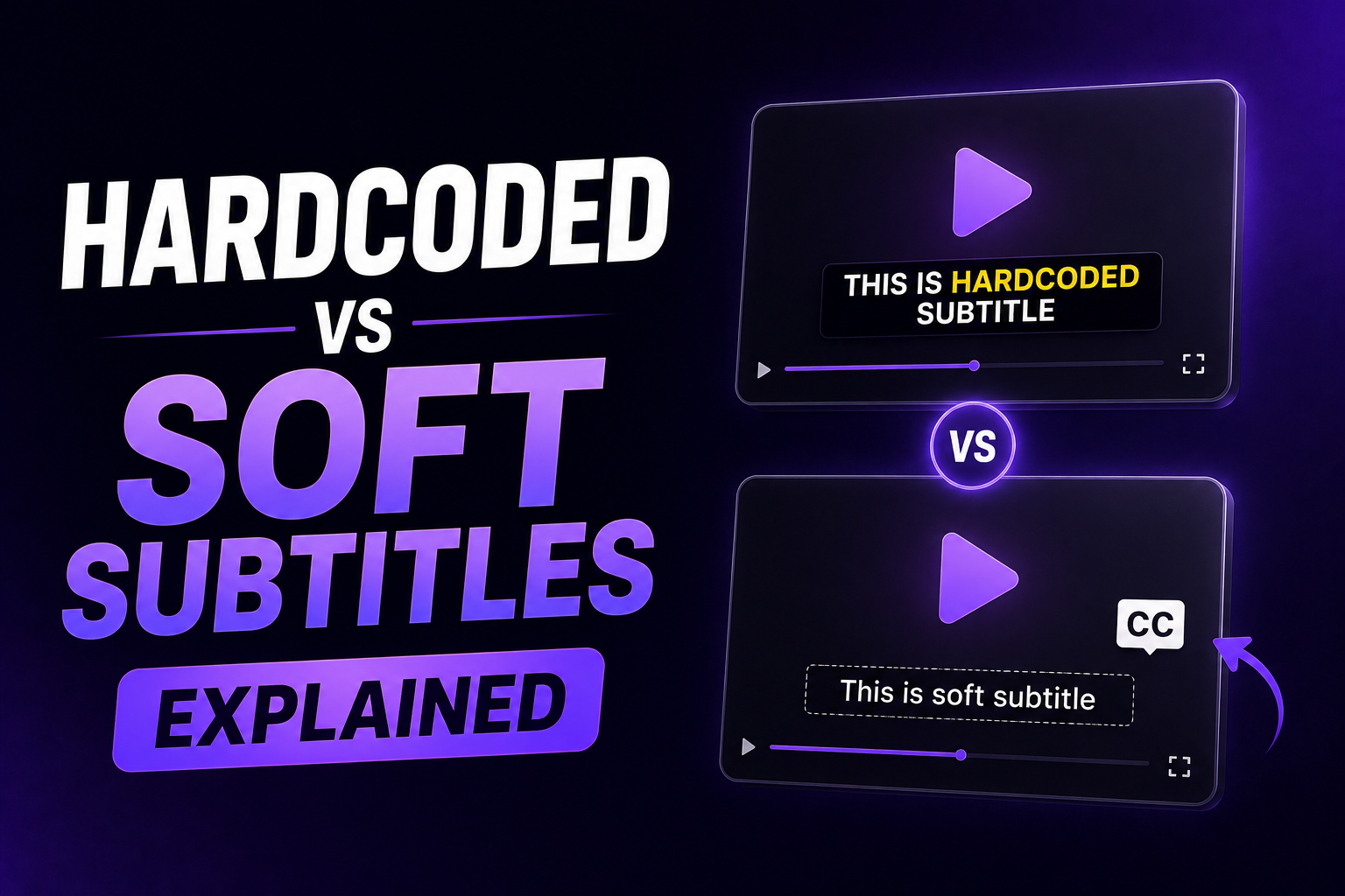 Hardcoded vs soft subtitles difference explained